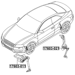 Alternative view of FRONT LEVEL SENSOR (WITH BRACKET, WITH LINK)