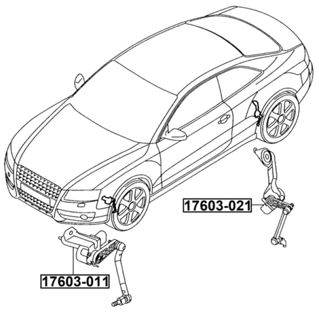 FRONT LEVEL SENSOR (WITH BRACKET, WITH LINK) - Image 2
