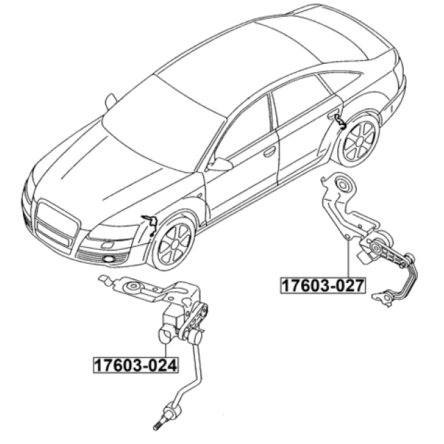 FRONT LEVEL SENSOR (WITH BRACKET, WITH LINK) - Image 2
