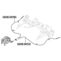 Alternative view of PARKING BRAKE CABLE, LEFT
