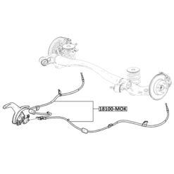 Alternative view of PARKING BRAKE CABLE