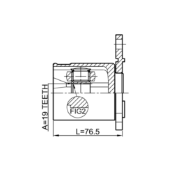 Alternative view of REAR INNER CV JOINT 19X105.2