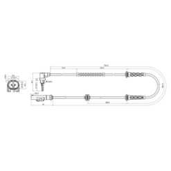 Alternative view of ABS SENSOR FRONT