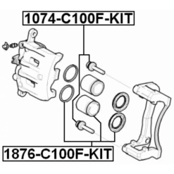 Alternative view of REPAIR KIT, FRONT CALIPER PISTON D45