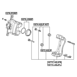 Alternative view of FRONT RIGHT BRAKE CALIPER BRACKET CARRIER (WITH SLIDE PINS)