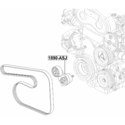Alternative view of BELT TENSIONER