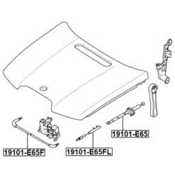 Alternative view of CABLE ASSEMBLY HOOD LOCK CONTROL