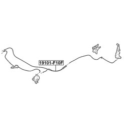 Alternative view of CABLE ASSEMBLY HOOD LOCK CONTROL