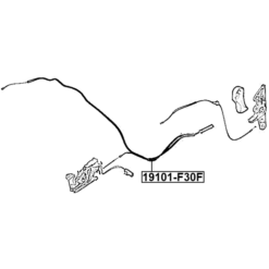 Alternative view of CABLE ASSEMBLY HOOD LOCK CONTROL