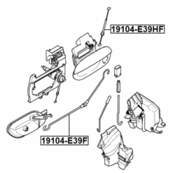 Alternative view of OUTER DOOR LOCK CABLE