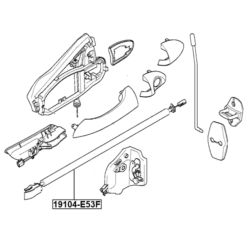 Alternative view of OUTER DOOR LOCK CABLE