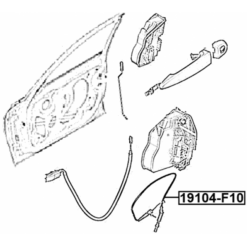Alternative view of OUTER DOOR LOCK CABLE