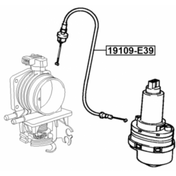 Alternative view of SECONDARY HOUSING ACTUATOR THROTTLE CABLE