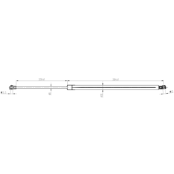 Alternative view of TRUNK GAS STRUT L622/590N