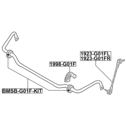 Alternative view of FRONT LEFT STABILIZER LINK / SWAY BAR LINK