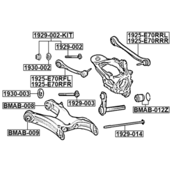 Alternative view of REAR UPPER RIGHT LINK WITH BALL JOINT