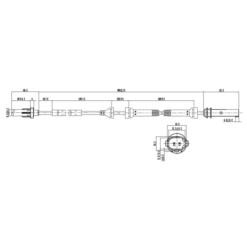 Alternative view of ABS SENSOR FRONT