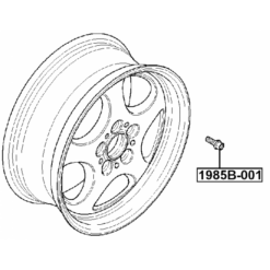 Alternative view of WHEEL BOLT M14X1.5 L54.3