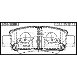Alternative view of PAD KIT, DISC BRAKE, REAR - KIT (WITH ANTI-RATTLE SPRING)