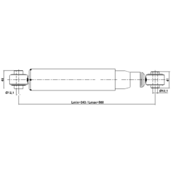 Alternative view of REAR SHOCK ABSORBER GAS.TWIN TUBE