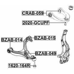 Alternative view of BALL JOINT FRONT UPPER ARM