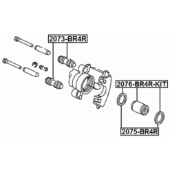 Alternative view of REAR BRAKE CALIPER SLIDE PIN BOOT