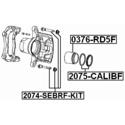 Alternative view of FRONT BRAKE CALIPER REPAIR KIT (SET FOR ONE SIDE)