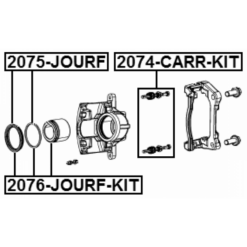 Alternative view of REPAIR KIT, FRONT CALIPER PISTON D51