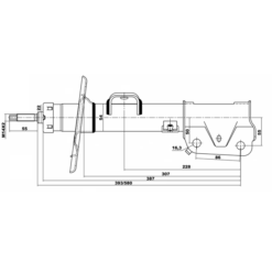 Alternative view of SHOCK ABSORBER FRONT LEFT