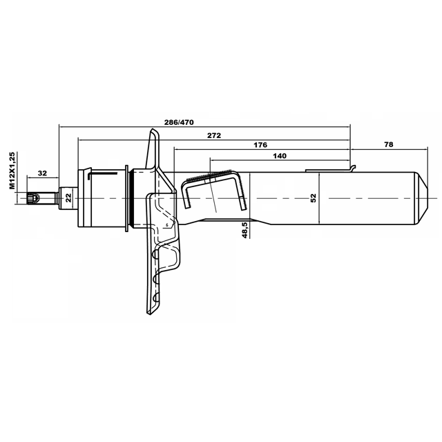 FRONT SHOCK ABSORBER KIT GAS.TWIN TUBE - Image 2