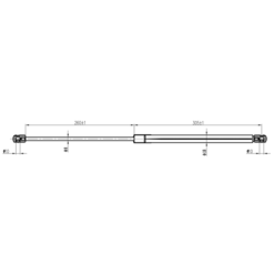 Alternative view of TRUNK GAS STRUT L583/420N