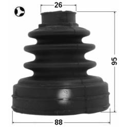 Alternative view of BOOT INNER CV JOINT KIT 88X95X26