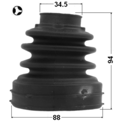 Alternative view of BOOT INNER CV JOINT KIT 88X94X34.5