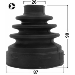 Alternative view of BOOT INNER CV JOINT KIT 87X98X26