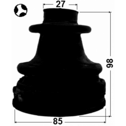 Alternative view of BOOT INNER CV JOINT KIT 85X98X27
