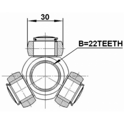 Alternative view of TRIPOD JOINT 22X30