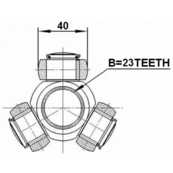 Alternative view of TRIPOD JOINT 23X39.9