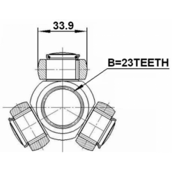 Alternative view of TRIPOD JOINT 23X33.9