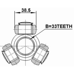 Alternative view of TRIPOD JOINT 33X38.05
