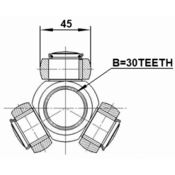 Alternative view of TRIPOD JOINT 30X45
