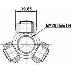 Alternative view of TRIPOD JOINT 28X39.85