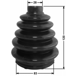 Alternative view of BOOT OUTER CV JOINT KIT 83X120X28