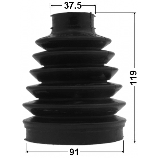 BOOT OUTER CV JOINT KIT PVC 91X119X37.5 - Image 2