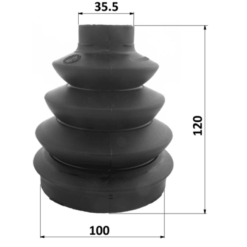 Alternative view of BOOT OUTER CV JOINT KIT PVC 100X120X35.5