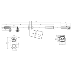 Alternative view of ABS SENSOR FRONT RIGHT