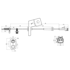 Alternative view of ABS SENSOR FRONT LEFT