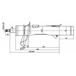 Alternative view of SHOCK ABSORBER FRONT LEFT
