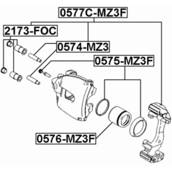 Alternative view of FRONT BRAKE CALIPER SLIDE PIN BOOT