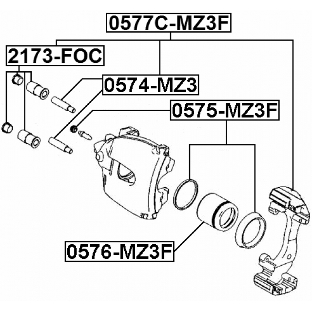 FRONT BRAKE CALIPER SLIDE PIN BOOT - Image 2