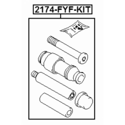 Alternative view of FRONT CALIPER SLIDE PIN KIT